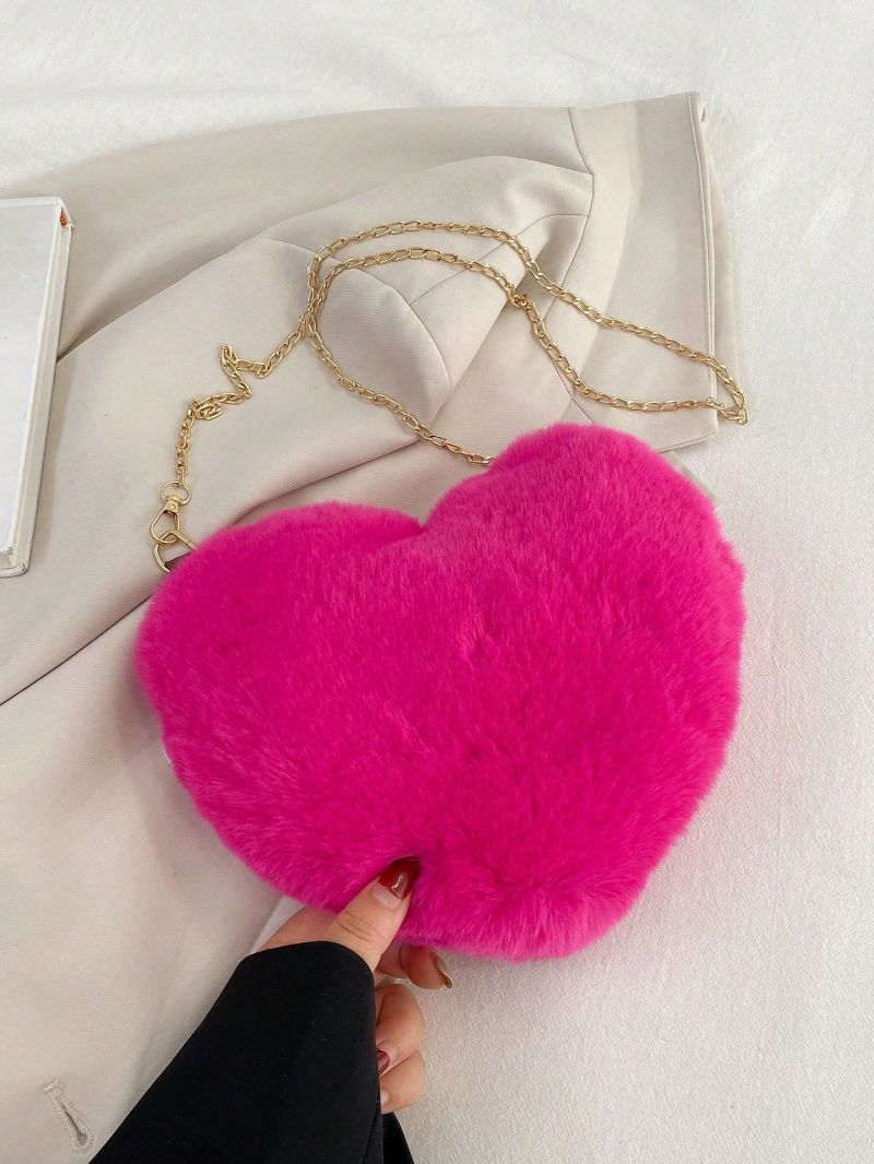 Heart Design Novelty Bag Funky Chain Pink