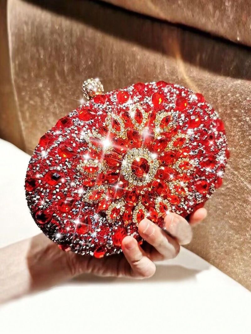 Small Box Bag Rhinestone Decor Chain Strap Glamorous For Prom