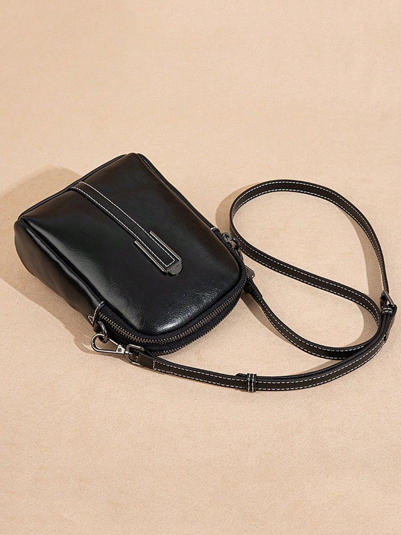 Minimalist Dome Bag Mini Black Zipper Vintage