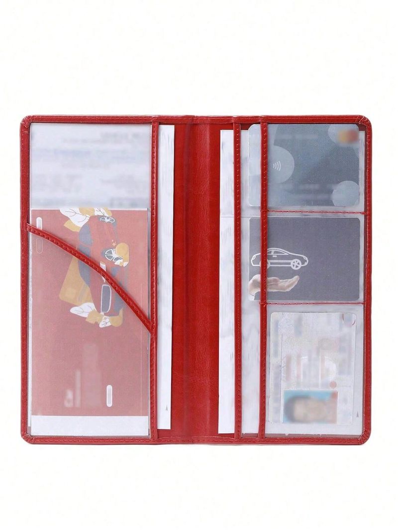 Car Registration And Insurance Holder Black Pu