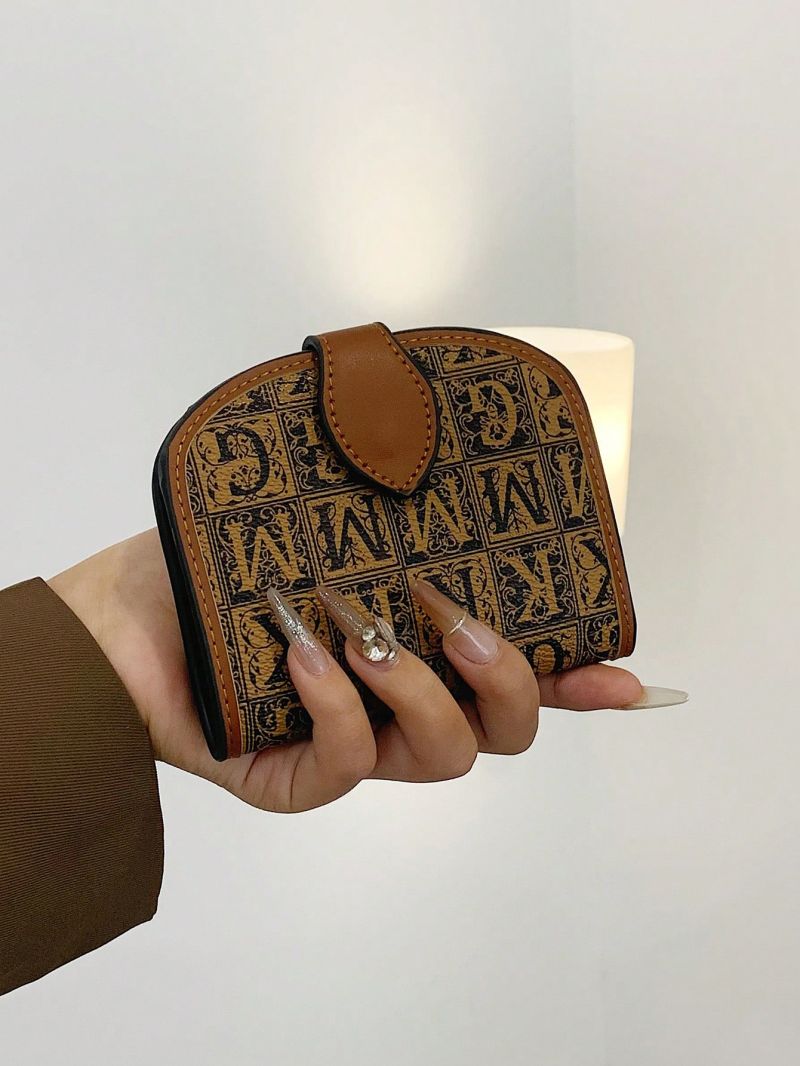 Letter Graphic Small Wallet PU Fashionable