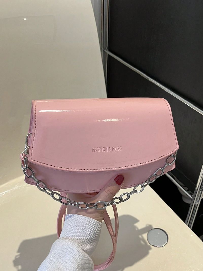 Small Flap Novelty Bag Letter Embossed Yellow