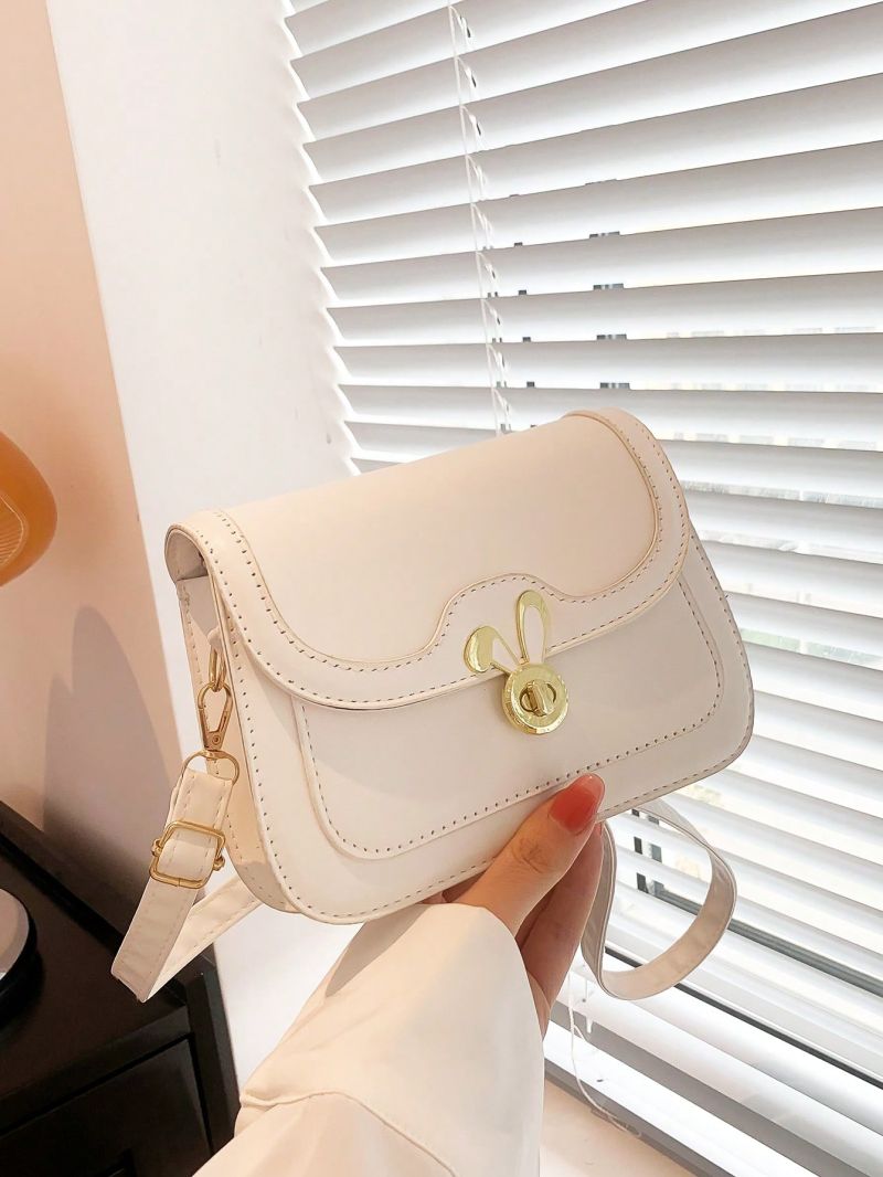 Mini Square Bag Metal Lock Flap
