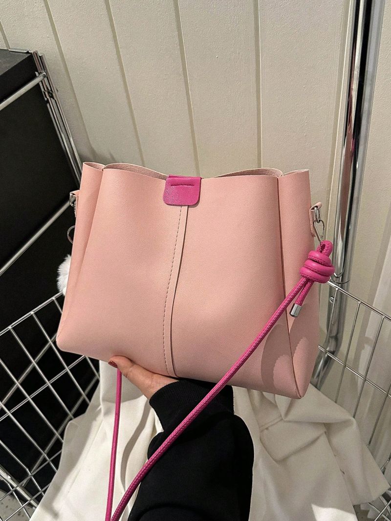 Medium Bucket Bag Stitch Detail Fashionable For Daily