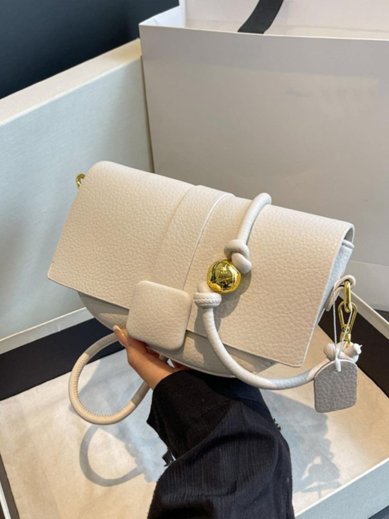 Fashion Square Crossbody Bag, Buckle Decor Shoulder Bag