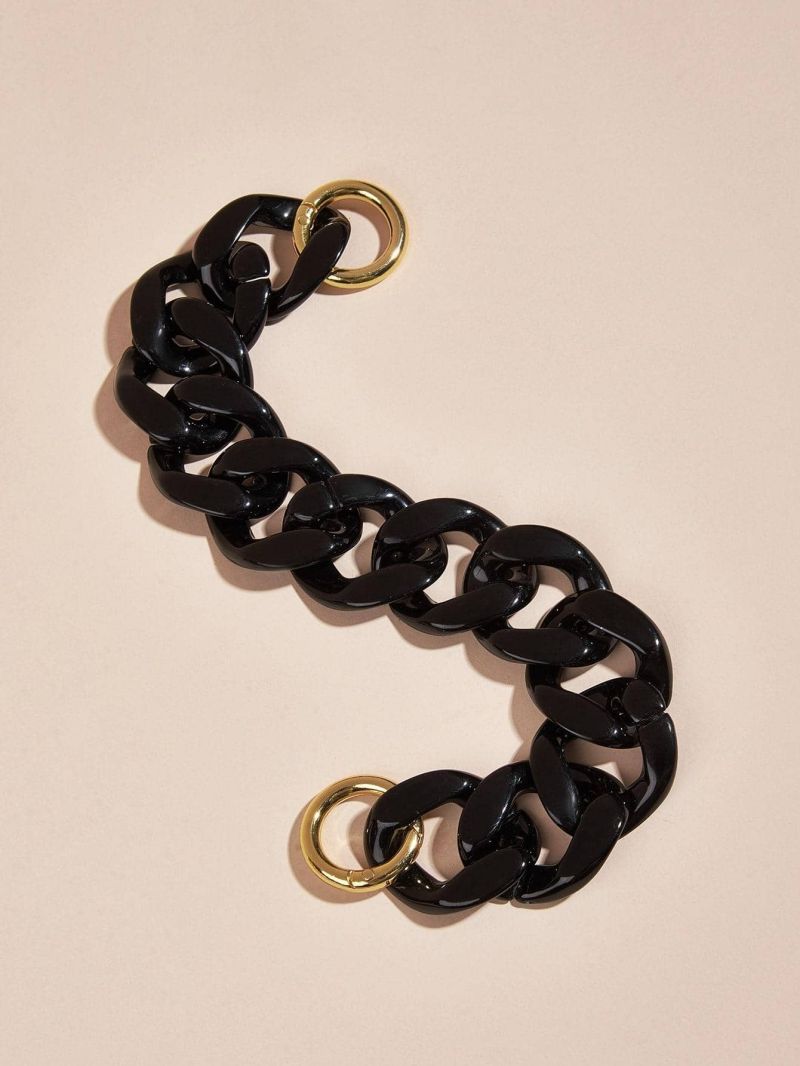 Black Chain Bag Strap Removable For Handbag