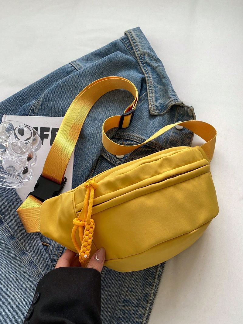 Women Yellow Waist Bag Female Waterproof Belt Bag Crossbody Chest Bag Ladies Fashionable