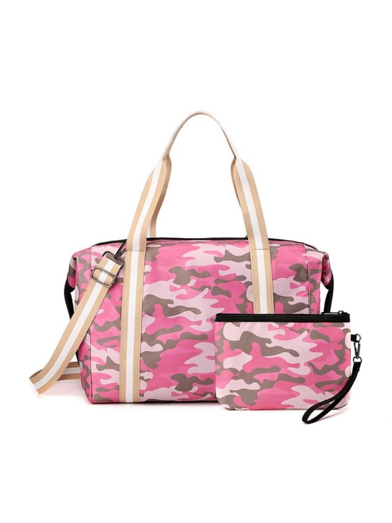 New Style Hand-held Camp Print Travel Crossbody Beach Bag Shopping Bag Shoulder Bag