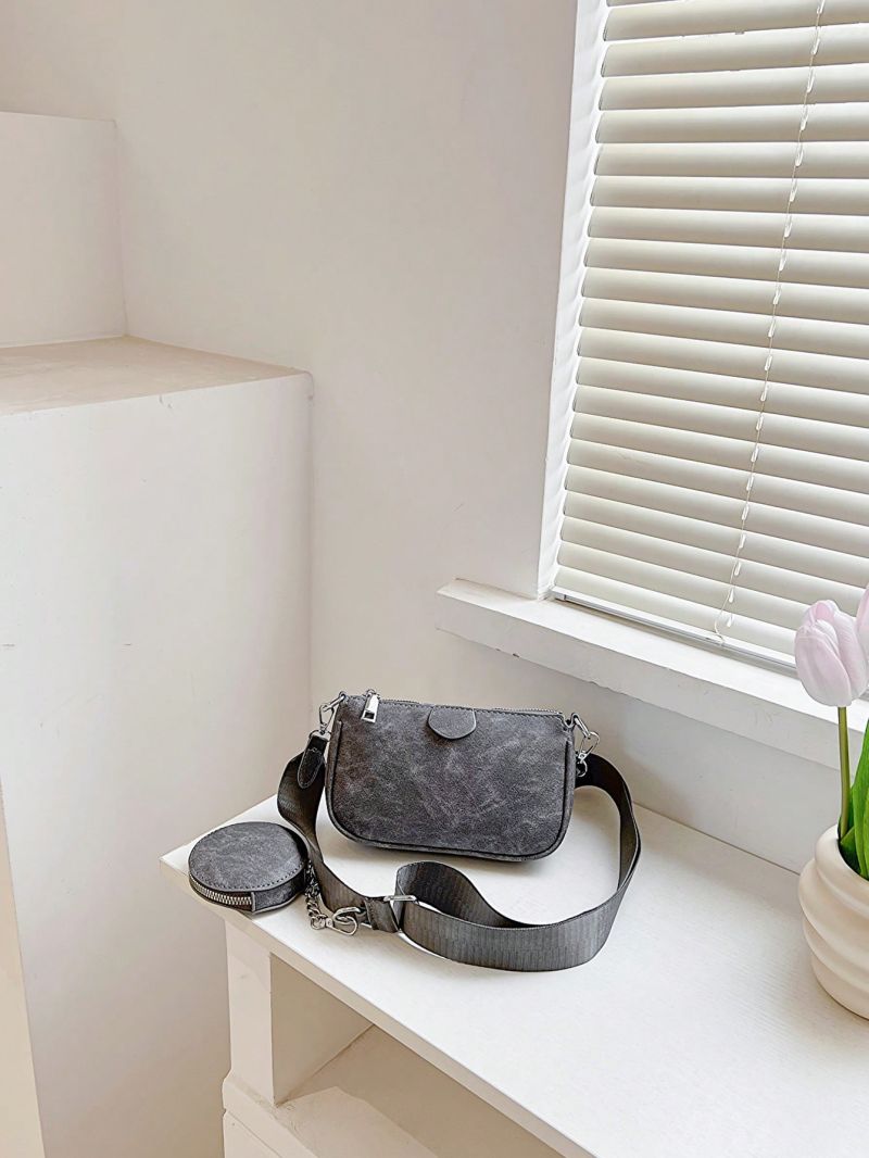 Mini Square Bag With Coin Purse Adjustable Strap