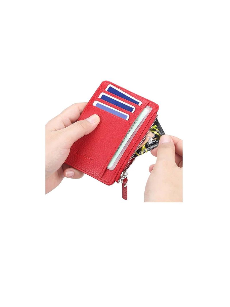 Litchi Embossed Classic Card Holder Letter Detail