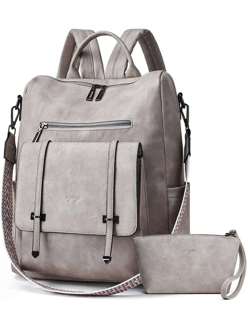 Backpack Purse for Women Leather Backpack Purse Travel Backpack Fashion Designer Ladies Shoulder Bags With Wristlets