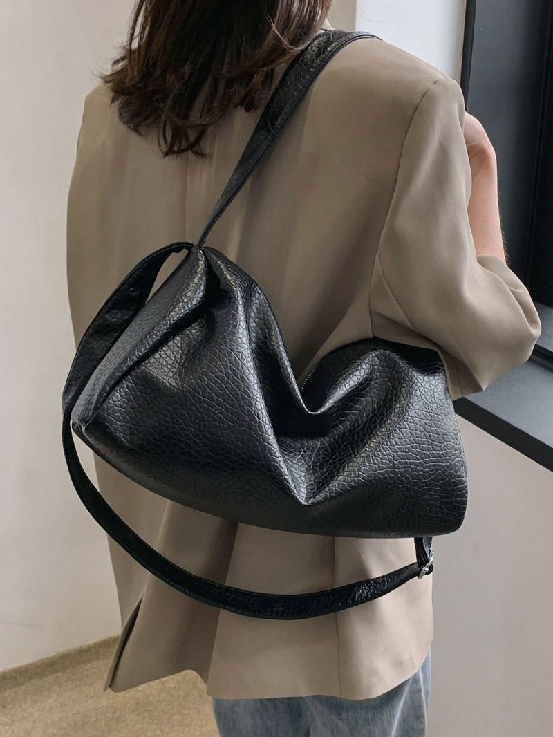 Minimalist Hobo Bag Solid Color