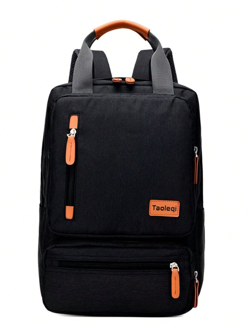 Medium Fashion Backpack Letter Patch Decor For Men