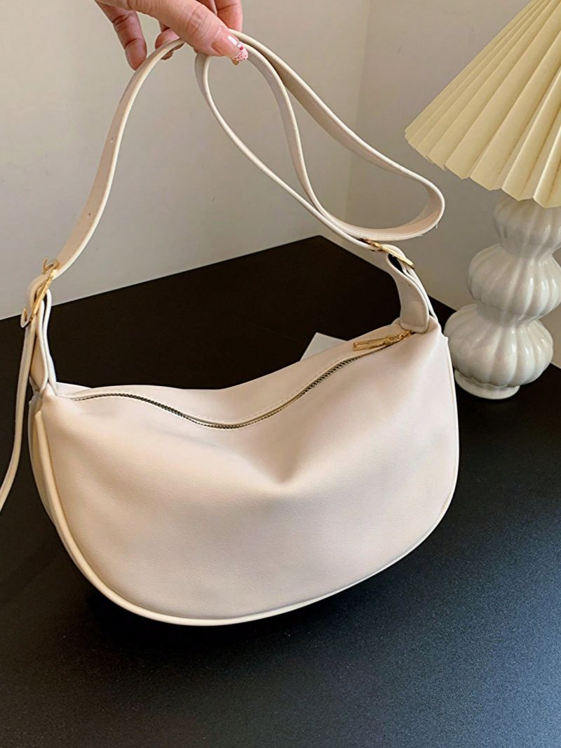 Minimalist Hobo Bag Medium Adjustable Strap Zipper
