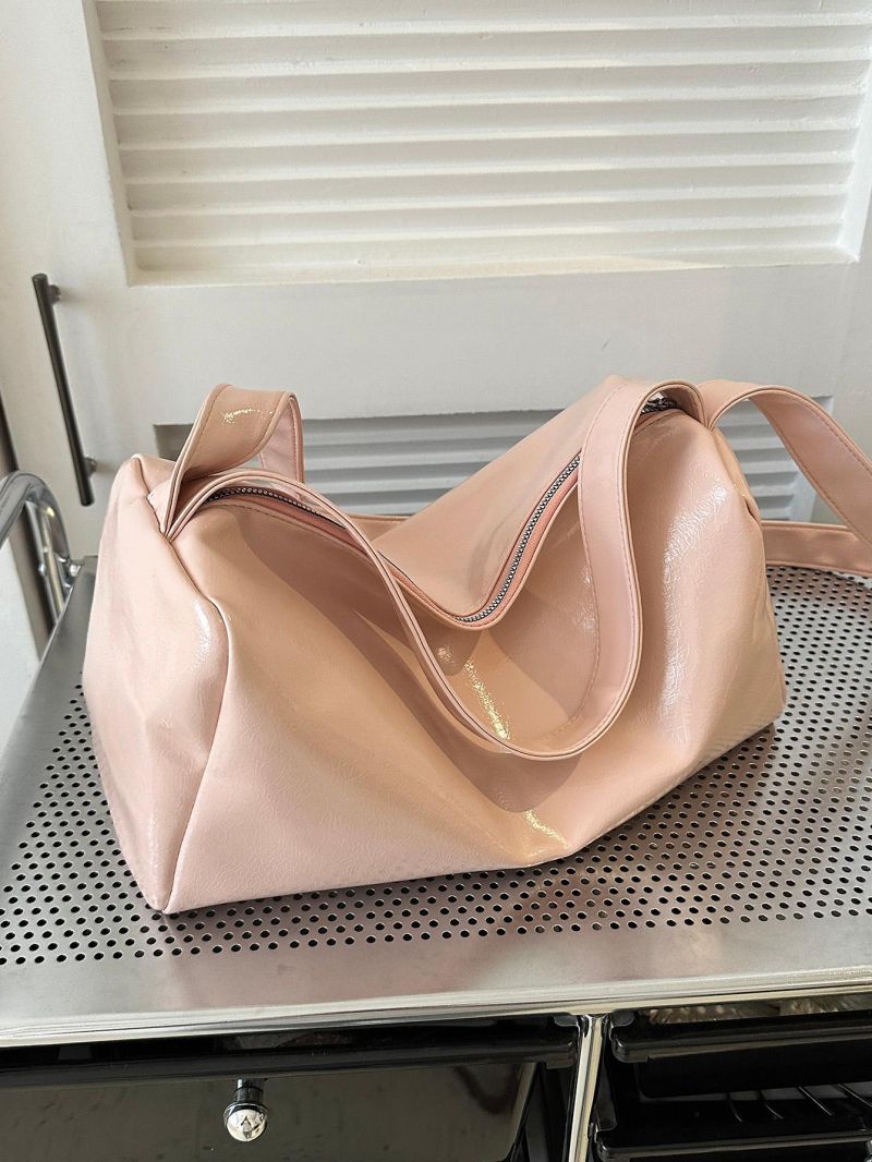 Retro Style Crossbody Bag, Large Capacity Hobo Bag, Silver Funky Shoulder Bag For Travel