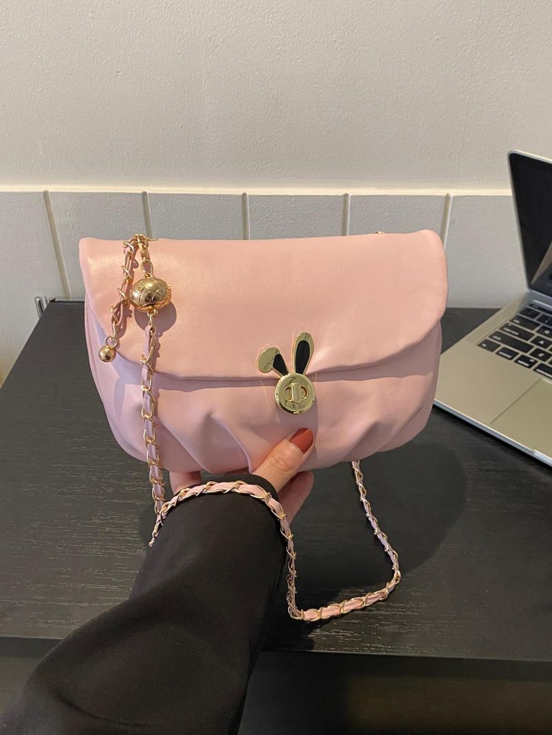 Women's Crossbody Bag Fashion Pleated Bag Small Bag Ruched Flap Bag