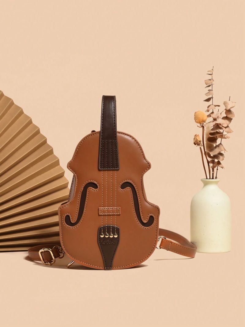 Mini Novelty Bag Violin Design PU With Zipper