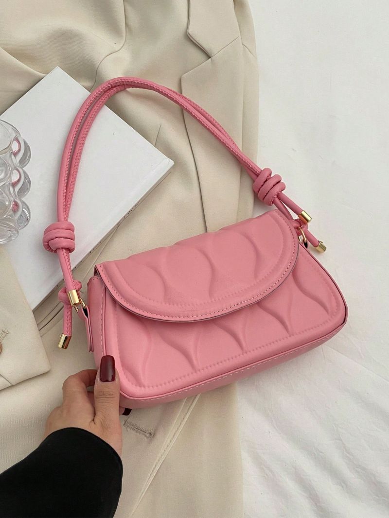 Pink Fashionable Flap Square Bag