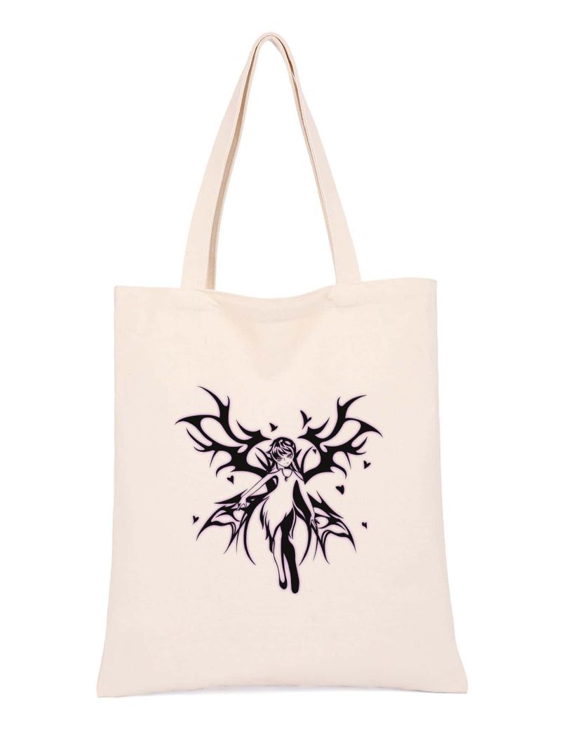 Student Canvas Bag Single Shoulder Bag For Women Large Capacity